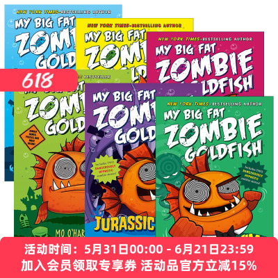 英文原版 My Big Fat Zombie Goldfish 大胖丧尸金鱼系列 6册 儿童惊险幽默桥梁章节书 中小学英语课外读物 英文版 进口英语书籍