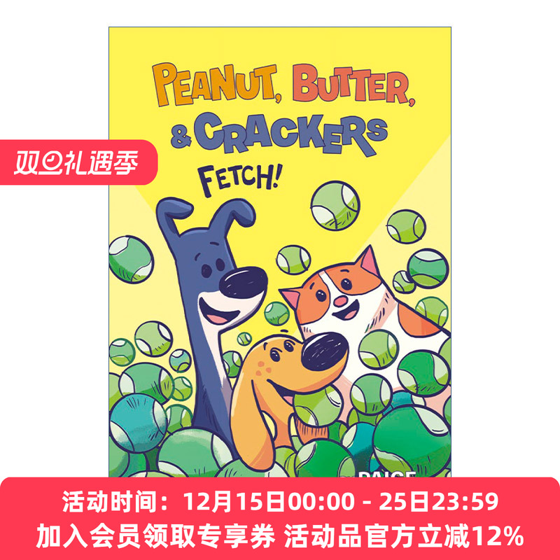 英文原版 Fetch! Peanut  Butter  and Crackers 02 花生，黄油和饼干系列2 去拿来 儿童幽默漫画 Paige Braddock 英文版进口书籍