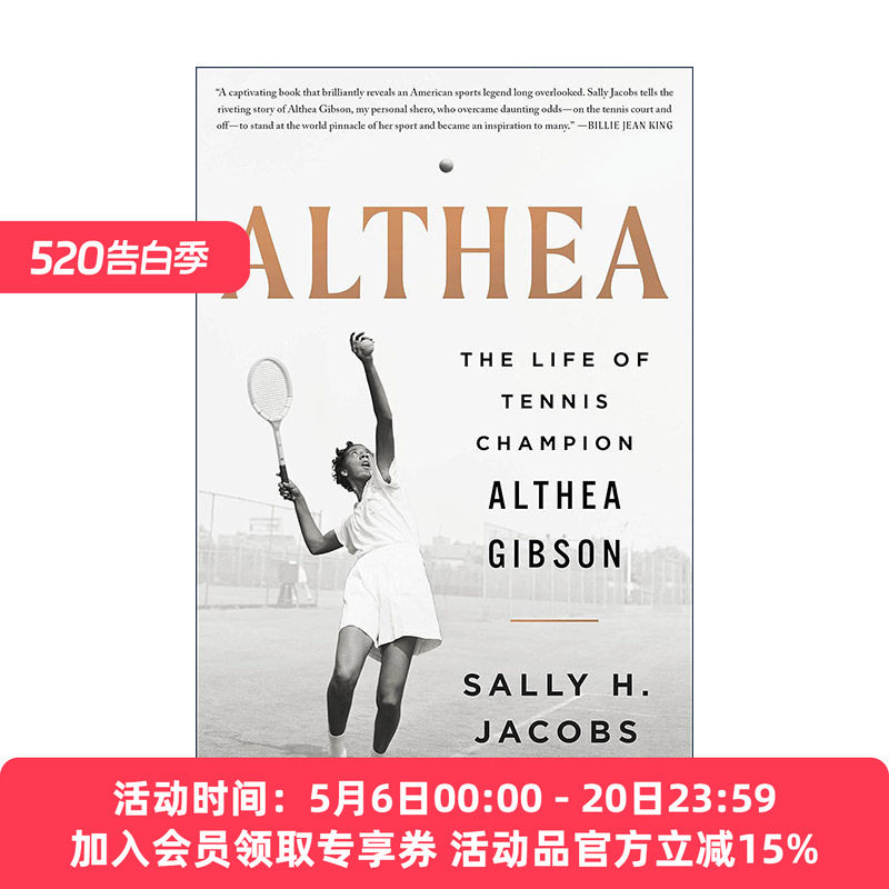 英文原版 Althea 网球冠军阿尔西娅·吉布森的生活 精装 英文版 进口英语原版书籍
