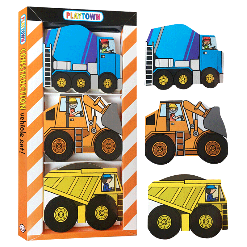 玩玩镇异形书3册英文原版绘本