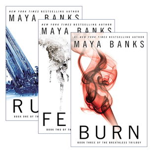 Maya 书籍 The 进口英语原版 英文版 Banks 女性小说 Trilogy Breathless 英文原版 无法呼吸三部曲3册