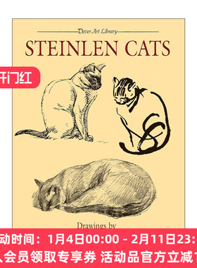 英文原版 Steinlen Cats 斯坦伦的猫咪们 法国新艺术派画家Théophile-Alexandre Steinlen画册 英文版 进口英语原版书籍