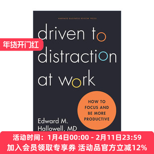 英文原版 Driven to Distraction at Work 在工作中分心 如何集中注意力 提高工作效率 多动症 精装 英文版 进口英语原版书籍