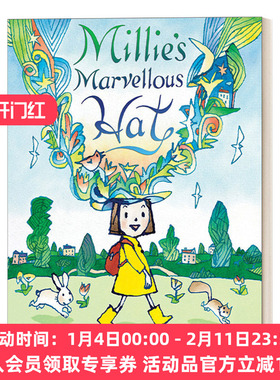 英文原版图画书 Millie's Marvellous Hat 米莉的神奇帽子 作者Satoshi Kitamura 想象力 启蒙认知 英文版 进口英语原版书籍