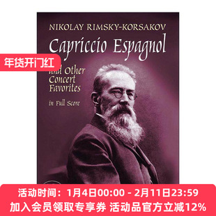 英文原版 Capriccio Espagnol and Other Concert Favorites in Full Score 西班牙随想曲与其他音乐会名曲作品集全谱 英文版进口