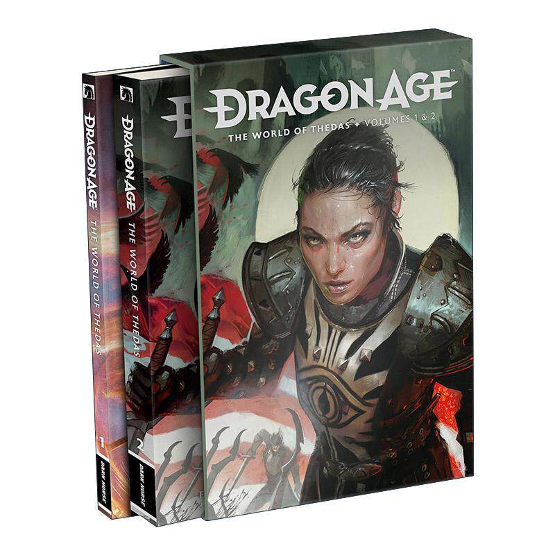 英文原版 Dragon Age The World of Thedas Boxed Set 龙腾世纪 塞达斯大陆1-2卷盒装套装 艺术设定集 百科全书 黑马漫画 英文版
