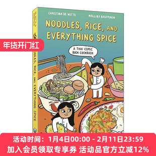 英文原版 Noodles Rice and Everything Spice 面条 米饭和一切香料 泰国漫画烹饪书 美食文化食谱 英文版 进口英语原版书籍