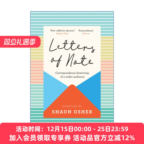 见信如晤  英文原版 Letters of Note 值得更多人看的书信集 精装 英文版 进口英语原版书籍
