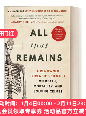 英文原版 All that Remains 法医报告 死亡教会我们什么 英文版 进口英语原版书籍