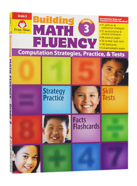 英文原版 Building Math Fluency Grade 3 成材系列 数学达人 三年级 英文版 进口英语原版书籍