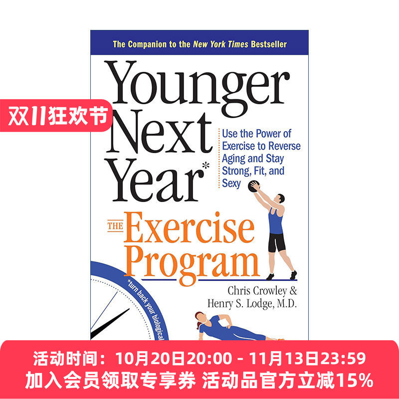 英文原版 Younger Next Year The Exercise Program 明年更年轻 运动赋能篇 配套训练手册 英文版 进口英语原版书籍