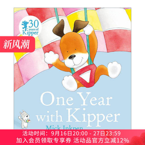 英文原版 One Year With Kipper 与小狗奇普的一年 儿童启蒙认知绘本 廖彩杏书单 凯特·格林纳威大奖得主 Mick Inkpen 英文版