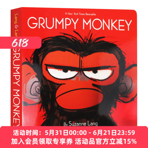 暴怒猴 英文原版 Grumpy Monkey 脾气暴躁的猴子 幼儿情绪管理绘本 英文版进口原版英语书籍