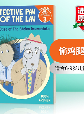 英文原版 Case of the Stolen Drumsticks Detective Paw of the Law Time to Read  Level 3 偷鸡腿案 英文版 进口英语原版书籍