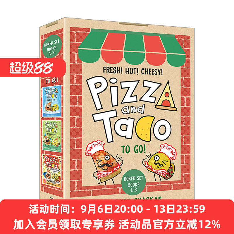 英文原版 Pizza and Taco To Go 3-Book Boxed Set 披萨饼与玉米片1-3册精装盒装 儿童精装文学小说 幽默笑话 英文版 进口英语书籍