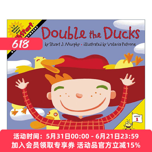 英文原版 Mathstart Level 1 Double the Ducks 数学启蒙绘本1级 英文版 进口英语原版书籍