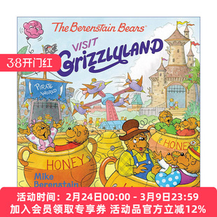 英文原版 The Berenstain Bears Visit Grizzlyland 贝贝熊的灰熊岛之旅 儿童图画故事书 英文版 进口英语原版书籍