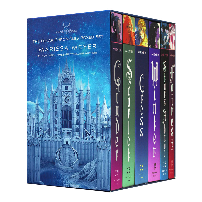 英文原版 The Lunar Chronicles Boxed Set Cinder Scarlet Cress Fairest Stars Above Winter月族6册盒装英文版进口英语书籍