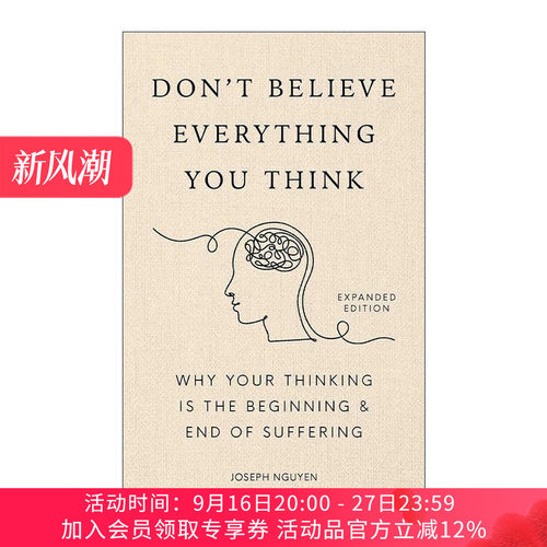 英文原版 Don'T Believe Everything You Think 不要相信你所想的一切 扩展板 英文版 进口英语原版书籍