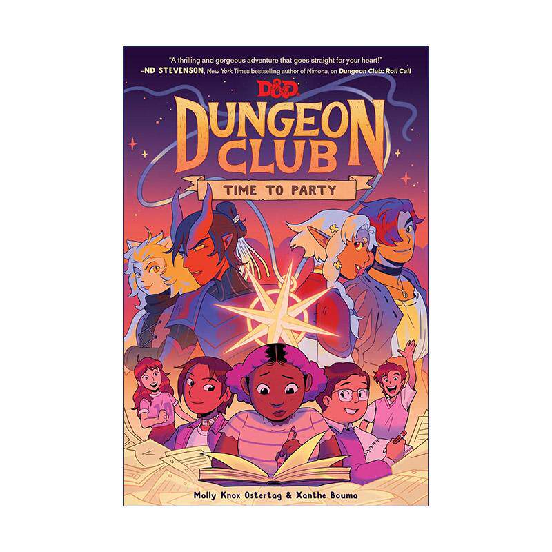 英文原版 Dungeons & Dragons Dungeon Club Time to Party 龙与地下城 地下城俱乐部之开派对 精装漫画 英文版 进口英语原版书籍