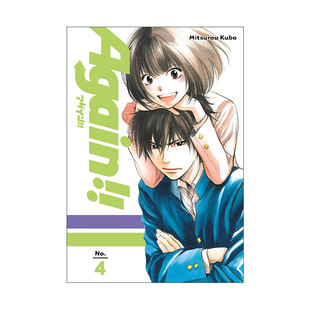 英文原版 Again!! 4 再一次04 同名动漫漫画 桃花期作者 冰上的尤里角色原案久保美津郎 英文版 进口英语原版书籍