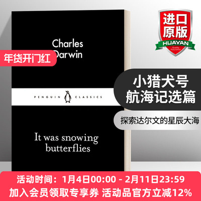 英文原版 It Was Snowing Butterflies 小猎犬号航海记选篇 企鹅经典小黑书 Little Black Classic 英文版 进口英语原版书籍