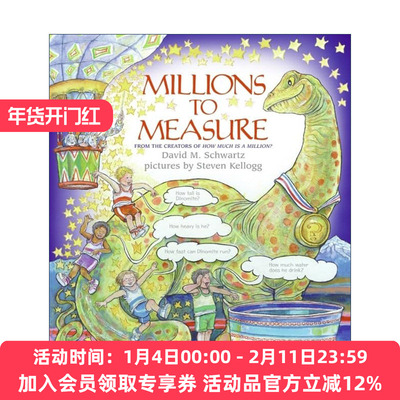 英文原版 Millions to Measure 度量的世界 数学主题儿童绘本 一百万是多少 英文版 进口英语原版书籍