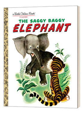 英文原版 The Saggy Baggy Elephant Little Golden Book 松懈的大象 兰登书屋精装小金书 英文版 进口英语原版书籍