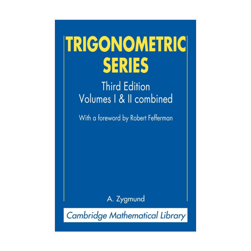 现货 三角级数  英文原版 Trigonometric Series A.吉格曼 剑桥数学图书馆系列 英文版 进口英语原版书籍