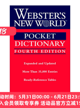 韦氏新世界 英文原版 Webster's New World Pocket Dictionary Fourth Edition 口袋英语词典 第4版 英文版 进口英语原版书籍