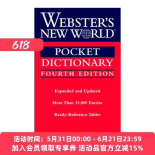 韦氏新世界 英文原版 Webster's New World Pocket Dictionary Fourth Edition 口袋英语词典 第4版 英文版 进口英语原版书籍