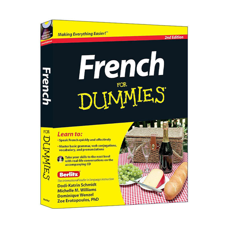 原版 French for Dummies 法语入门 含光盘 第2版 进口原版书籍