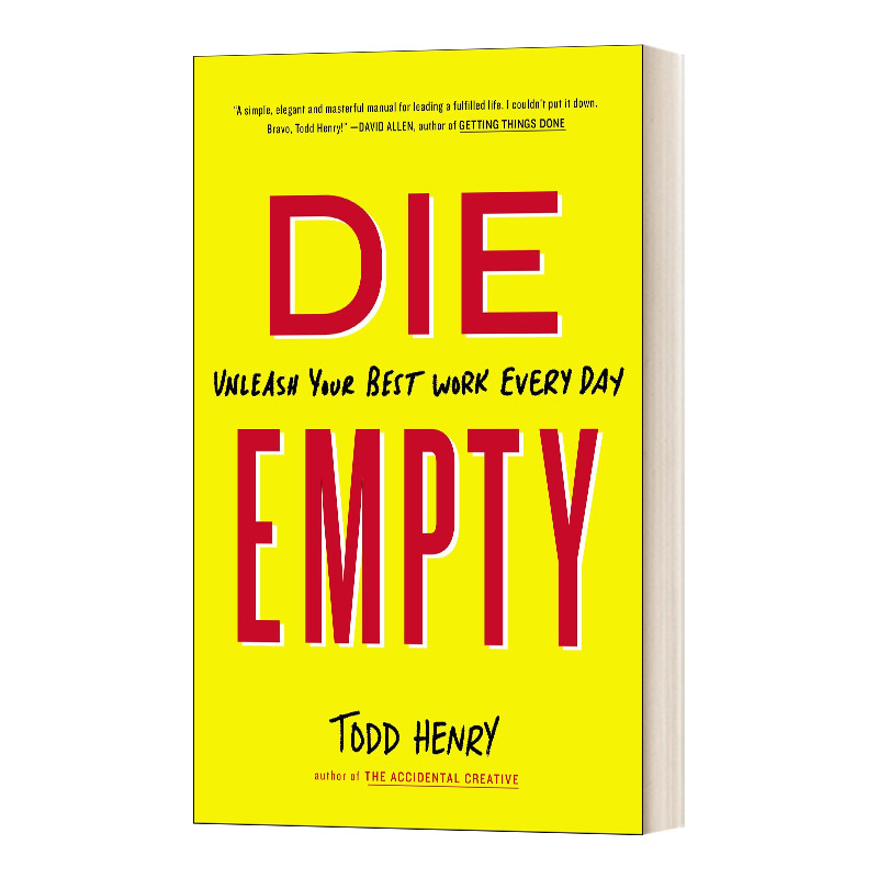 努力就是为了不苟且地活着 英文原版 Die Empty Unleash Your Best Work Every Day 英文版 进口英语原版书籍