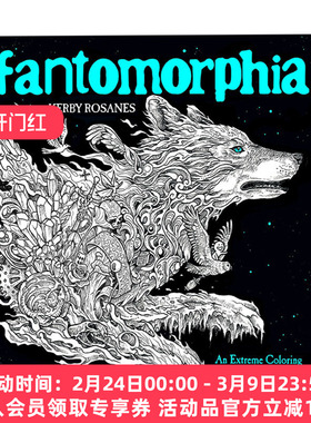 英文原版 Fantomorphia 幻兽之国 秘密花园涂绘学院丛书09 填色寻物 成人着色书 Kerby Rosanes 英文版 进口英语原版书籍