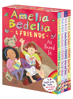 华研原版 糊涂女佣和朋友们4册盒装 英文原版 Amelia Bedelia & Friends 儿童桥梁章节小说 英语课外读物 英文版进口原版书籍