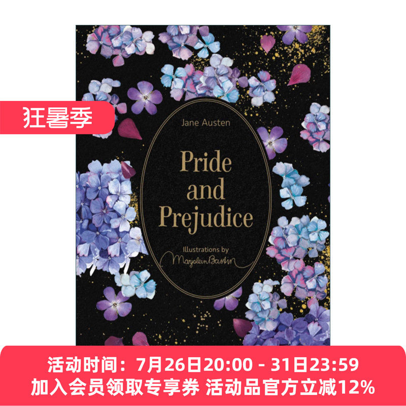 傲慢与偏见 精装收藏 英文原版 Pride and Prejudice 彩色插图版 插画师荷兰水彩画家Marjolein Bastin 英文版 进口英语原版书籍