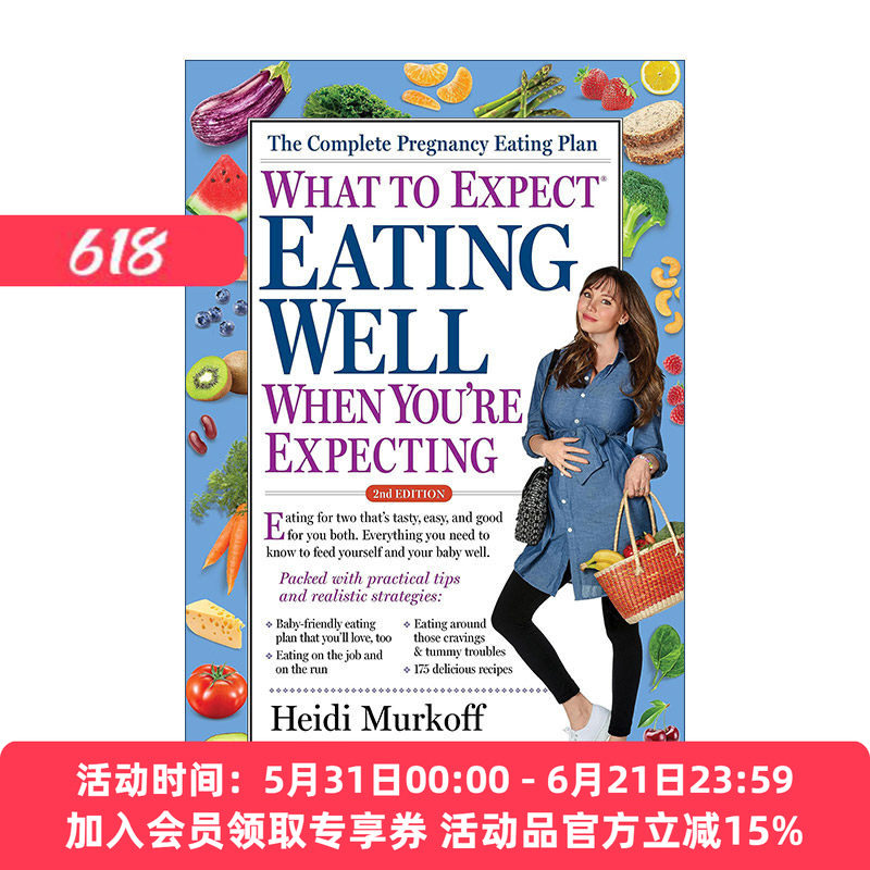 海蒂怀孕大百科 英文原版 What to Expect Eating Well When You're Expecting 孕期饮食指南 英文版 进口英语原版书籍