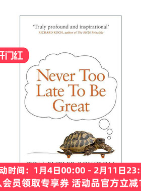 英文原版 Never Too Late To Be Great 永远不晚 长远思维的力量 Tom Butler-Bowdon 英文版 进口英语原版书籍