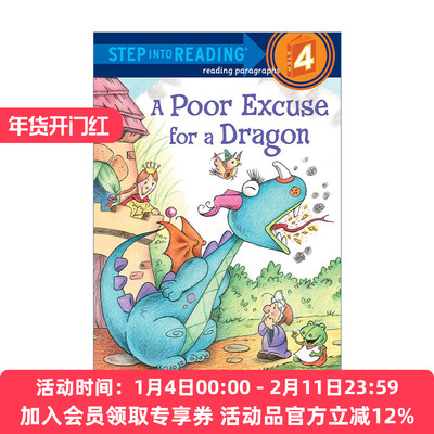 英文原版 Step Into Reading 4 Poor Excuse For a Dragon 龙的可怜借口 英文版 进口英语原版书籍
