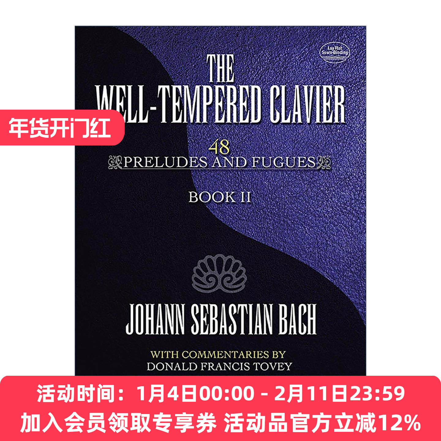 英文原版 The Well-Tempered Clavier 平均律钢琴曲集 48首序曲和赋格 卷二 巴赫 英文版 进口英语原版书籍