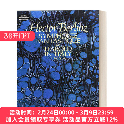 英文原版 Symphonie Fantastique and Harold in Italy in Full Score 柏辽兹意大利梦幻交响曲与哈罗德全谱 英文版 进口英语书籍
