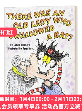 英文原版绘本 There Was An Old Lady Who Swallowed a Bat 有一个老妇人吞下一只蝙蝠 英文版 进口英语原版书籍