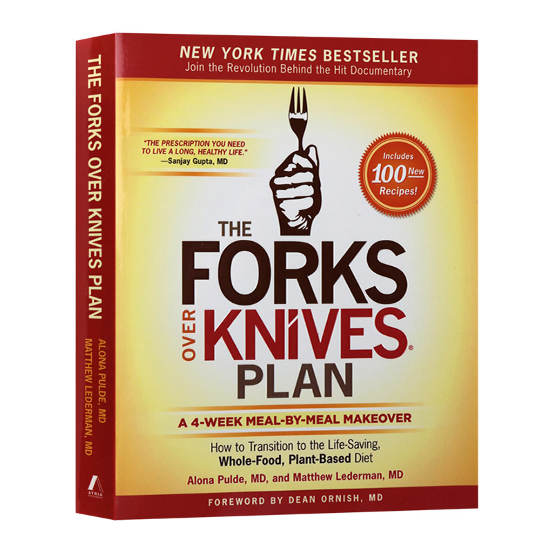 餐叉胜于手术刀计划英文原版The Forks Over Knives Plan刀叉下的秘密英文版进口原版英语书籍电影食谱