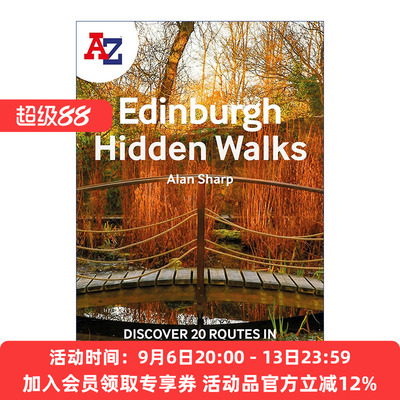 英国爱丁堡隐藏步道  英文原版 A-Z Edinburgh Hidden Walks 探索城市内外的20条步行路线 英文版 进口英语原版书籍
