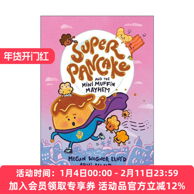 英文原版 Super Pancake and the Mini Muffin Mayhem 超级煎饼2 迷你松饼大混战 儿童全彩漫画图像小说 章节桥梁故事书 英文版