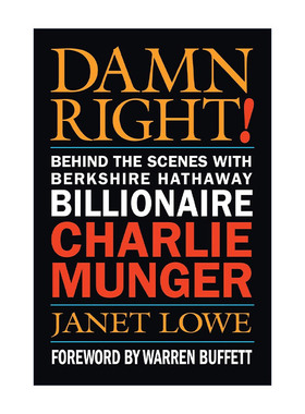 英文原版 Damn Right 查理芒格传 站在巴菲特身后的亿万富翁 英文版 进口英语原版书籍