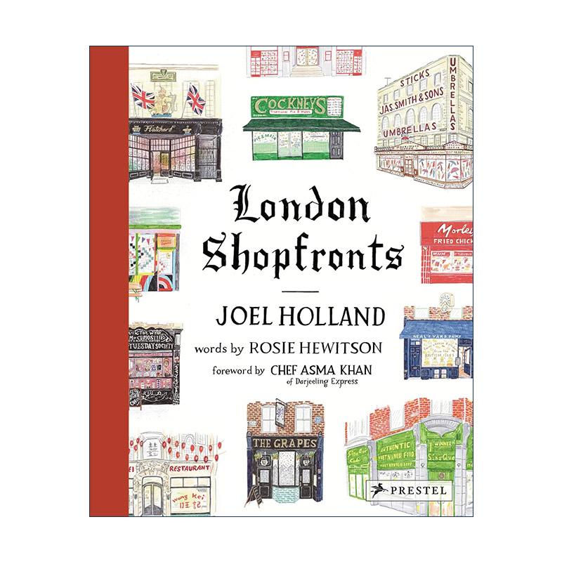 英文原版 London Shopfronts 伦敦橱窗 超受欢迎的伦敦景点插画设定集精装 英文版 进口英语原版书籍