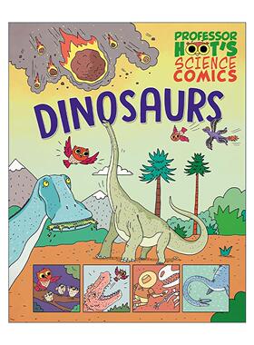 英文原版 Professor Hoot's Science Comics Dinosaurs 科学漫画 恐龙 儿童科学科普百科绘本精装 英文版 进口英语原版书籍