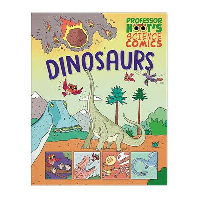 英文原版 Professor Hoot's Science Comics Dinosaurs 科学漫画 恐龙 儿童科学科普百科绘本精装 英文版 进口英语原版书籍