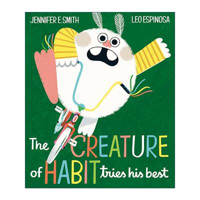英文原版The Creature of Habit Tries His Best A Creature of Habit Story不言败的大个子 儿童精装情绪启蒙认知绘本 学习新事物